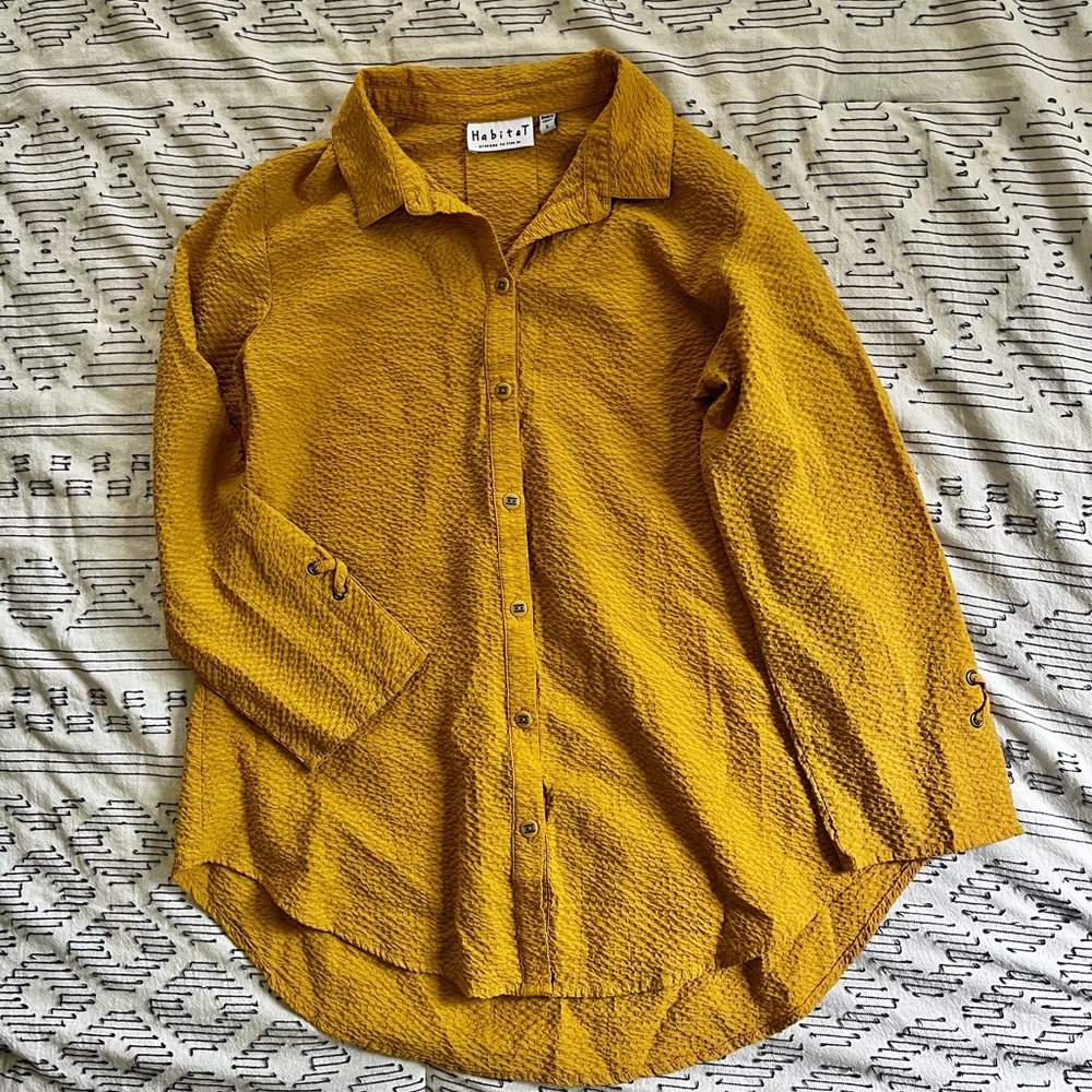 Habitat Boho Button Front Blouse Size S